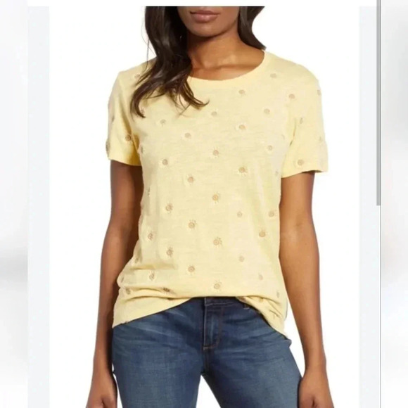Lucky Brand Daisy all over embroidered tee - Picture 3 of 11